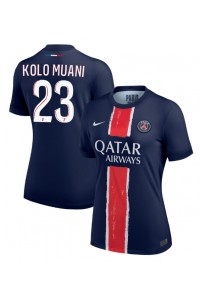 Paris Saint-Germain Randal Kolo Muani #23 Voetbaltruitje Thuis tenue Dames 2024-25 Korte Mouw